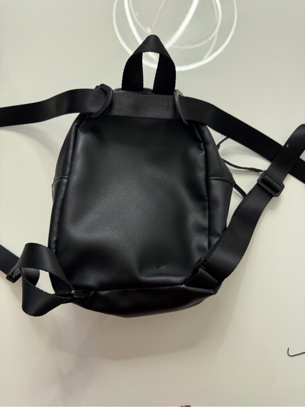 Rae Dunn Black Mini Backpack with LOVE Front Pocket - Picture 2 of 3